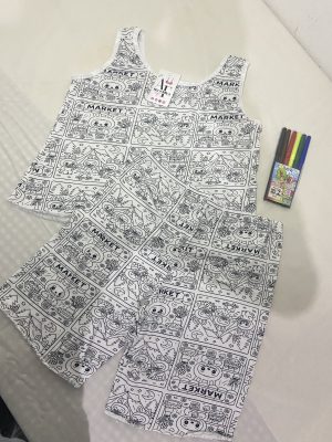 Pijama infantil para pintar REF:025