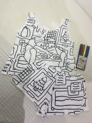 Pijama infantil para pintar REF:025